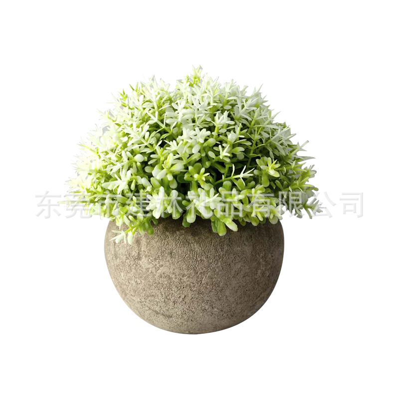 Factory direct supply of potted plants, green plants, fleshy artificial flowers, potted artificial plants, grass balls, crafts, home furnishings, customized
