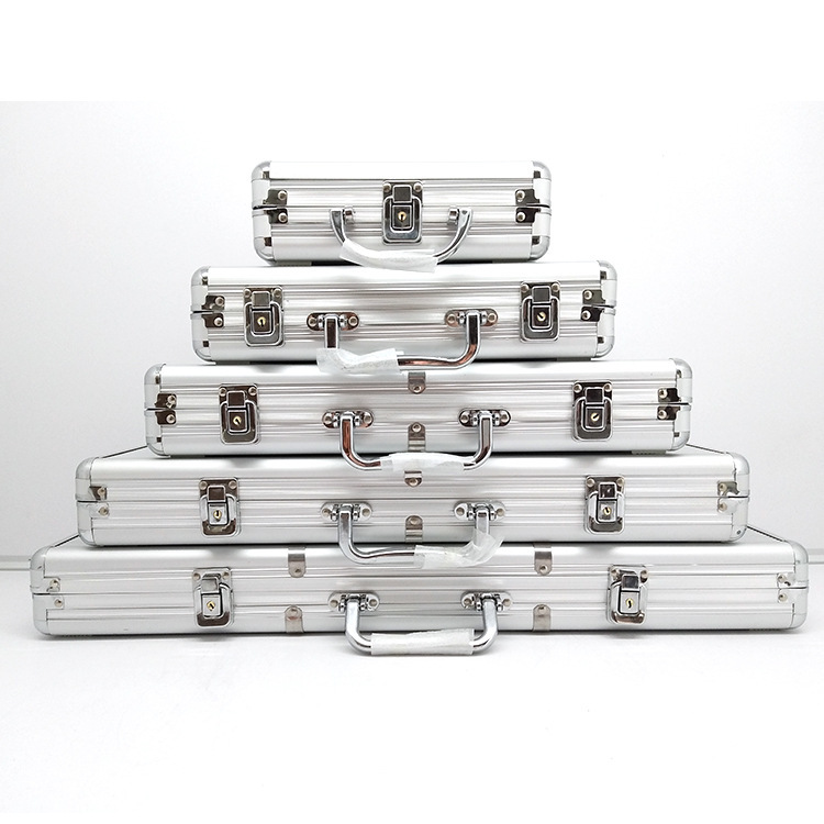 Коробка для фишек 40/43мм, ABS, серебристая, черная, упаковка для фишек