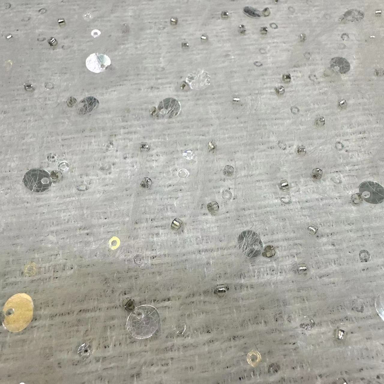 Manufacturer Supplies Small Fragrant Style Fabrics, Woolen Woolen Fabrics, Gold Silk Bead Embroidery Jackets, Autumn and Winter Dress Fabrics