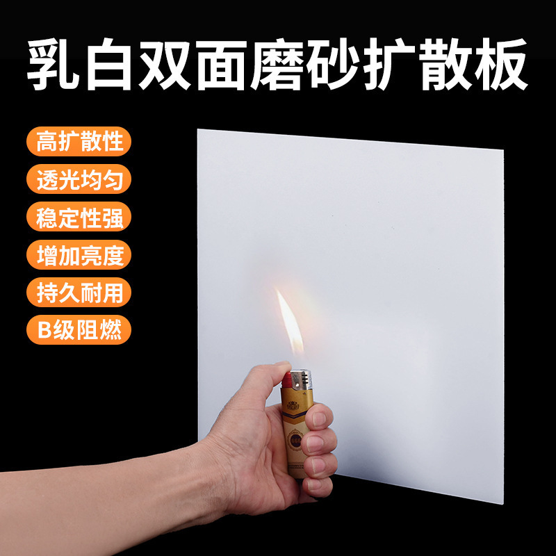 Молочно-белая акриловая плита, белый плексиглас, пластиковая светорассекающая плита, полупрозрачная матовая потолочная световая панель ПС