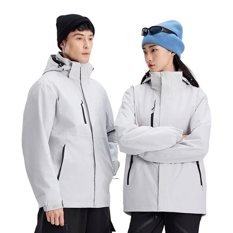 Three-in-One Charge Clothes Shake Down Liner Windproof Anti-Stain Zipper Hooded Men's and Women's Casual Outdoor Warm Jacket