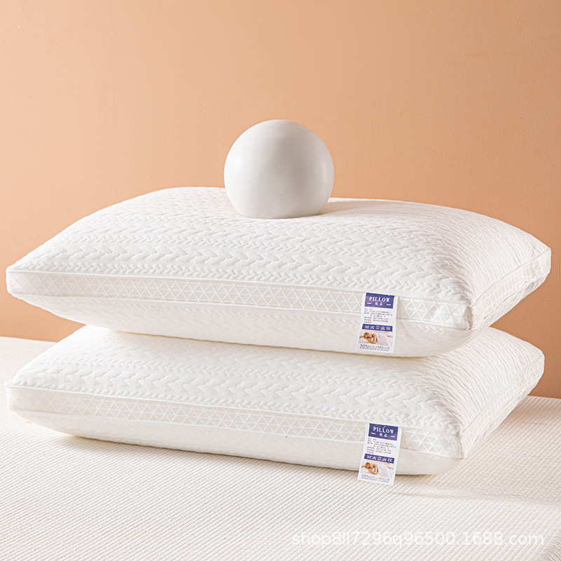 New Pillow Core Cloud Comfortable Sleeping Wheat Ear Breathable Mesh Three-Dimensional Feather Velvet Neck Pillow Pillow Core Wholesale