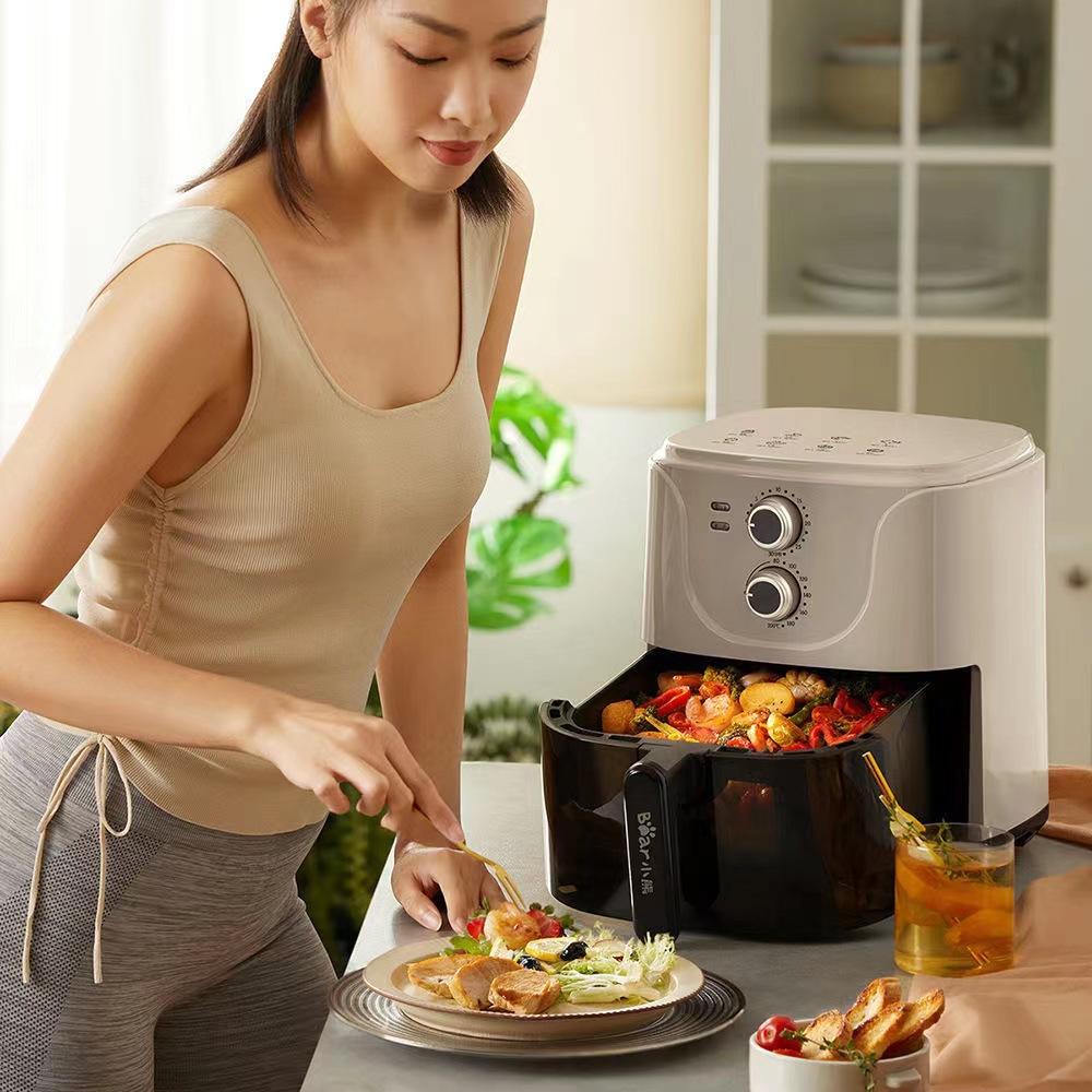 Bear Air Fryer Visual Home Intelligent Multi-function Oil-free Electric Fryer Large Capacity New Potato Chip Machine