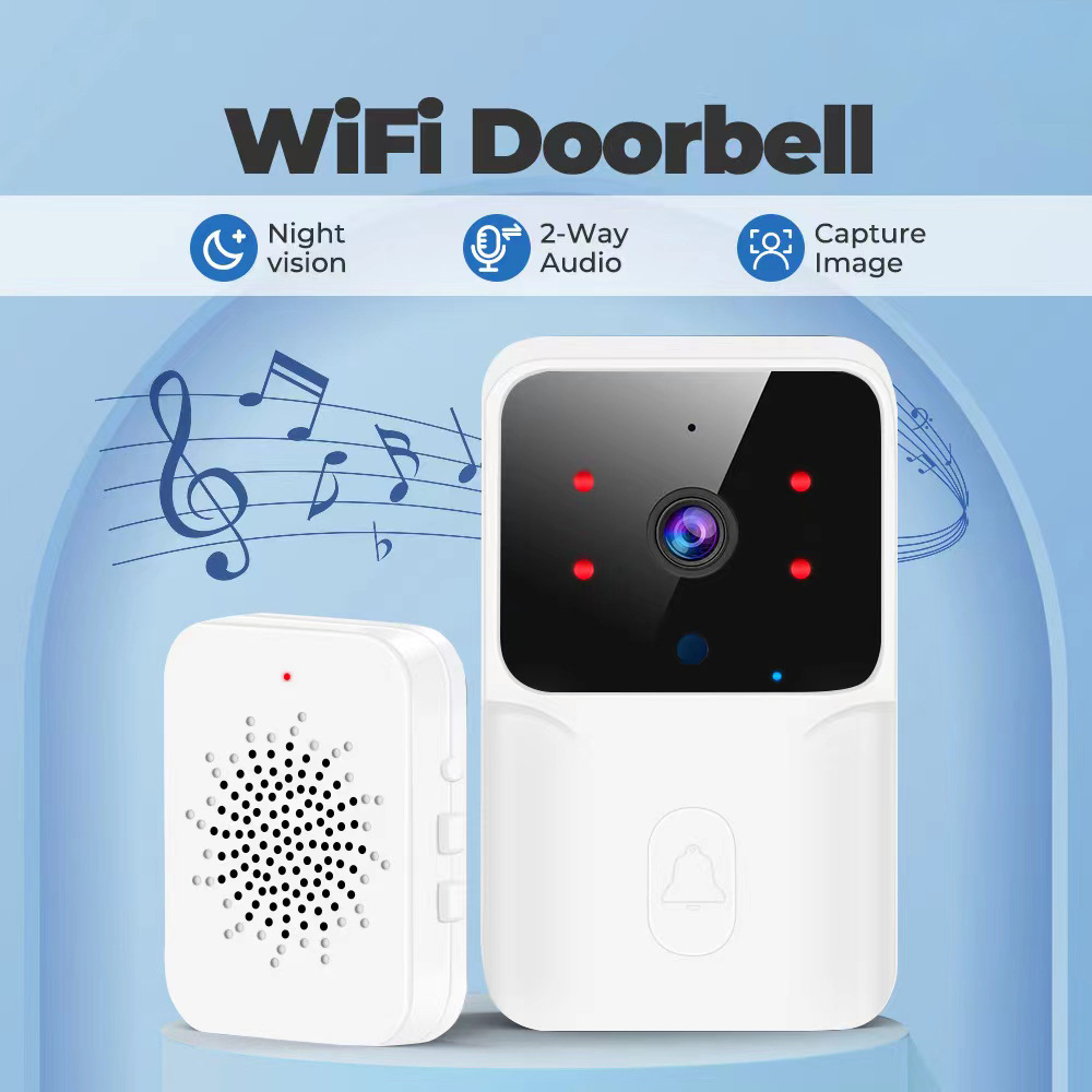 Low Power Consumption TUYA Video Doorbell WIFI Wireless Doorbell HD Smart Security Home Intercom Graffiti Cross Border