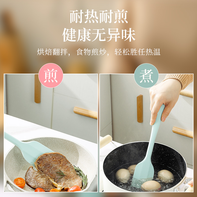 Factory in stock silicone scraper silicone high temperature resistant cake cream spatula scraper household integrated baking tool