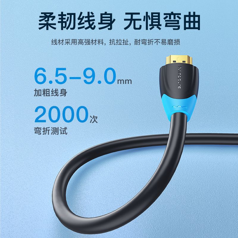 Lu Xun hdmi hd line 4k computer TV projector connection line 1.5 meters 10 meters 15 meters hdmi line 2.0 version
