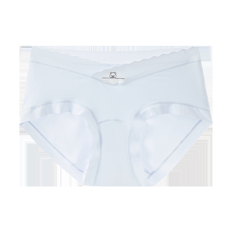 Pregnant Women's Underwear Low Waist Abdomen-supporting Summer New Naked Feeling Traceless Ice Silk Lasts Bacteriostatic Pure Cotton Crotch High Elastic No Bound