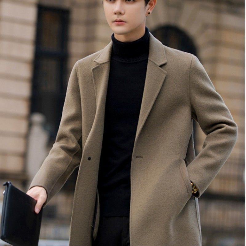 Winter Niche Suit Tops for Men, Thickeneded Jackets, Korean Style Loose Non-Cashmere High-End Suits for Men