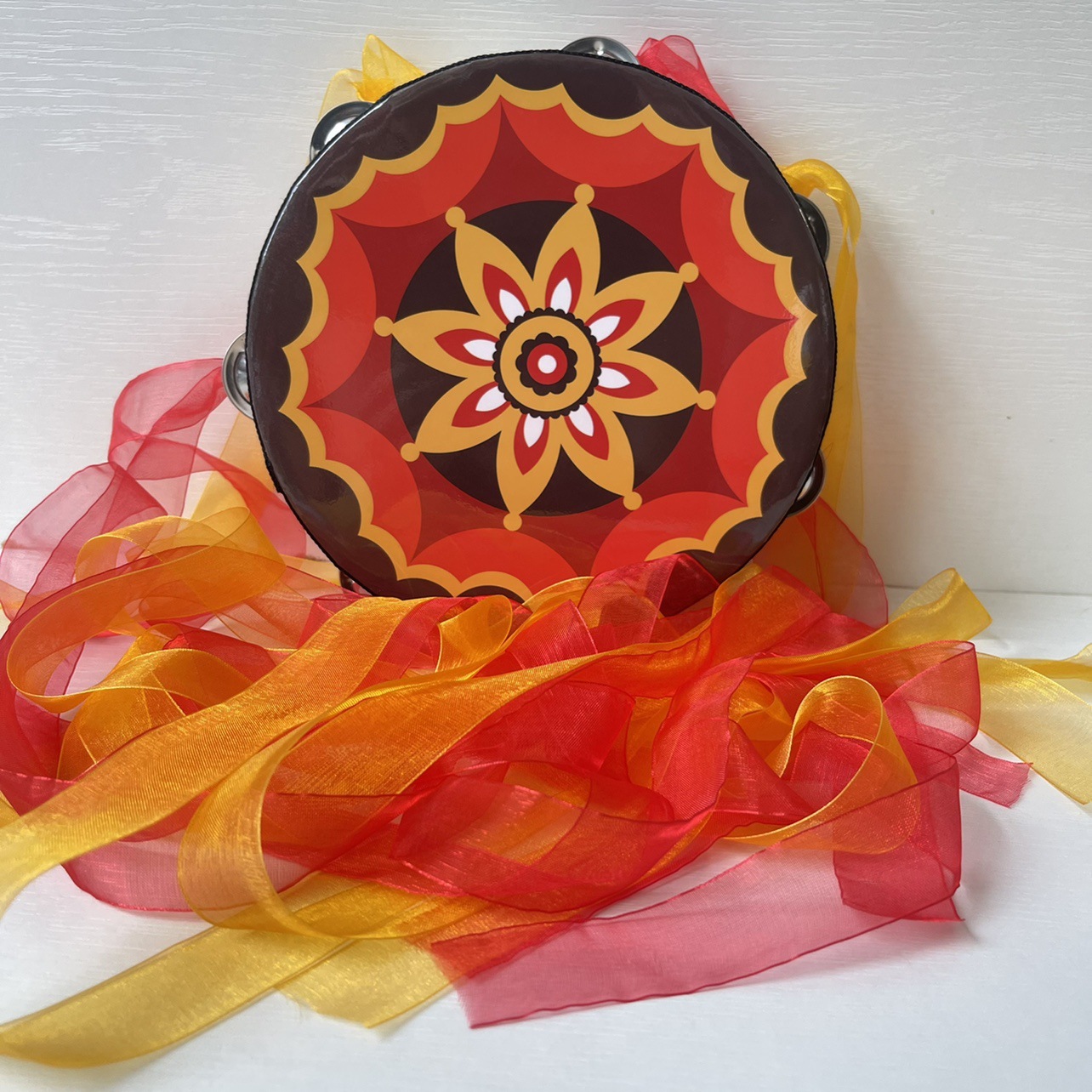 Dunhuang Feitian Tambourine Xinjiang Uyghur Tambourine Han Dynasty Handheld Photo Ribbon Drum Dance Instrument Tang Drum