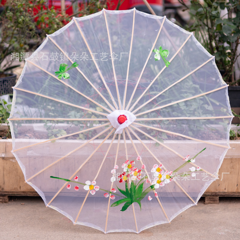 Silk Umbrella, Transparent Dance Craft Umbrella, Photography Decoration, Ceiling Costume Props, Umbrella, Han Dynasty Catwalk Performance Cheongsam Umbrella