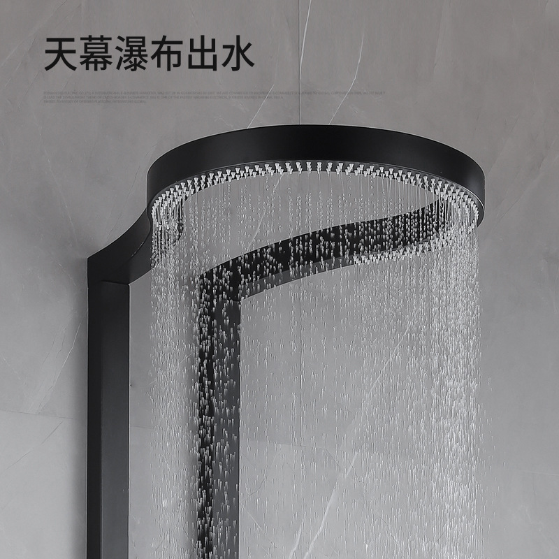 Foreign trade new bathroom digital display shower shower suit large ring dome shower screen bathroom booster set