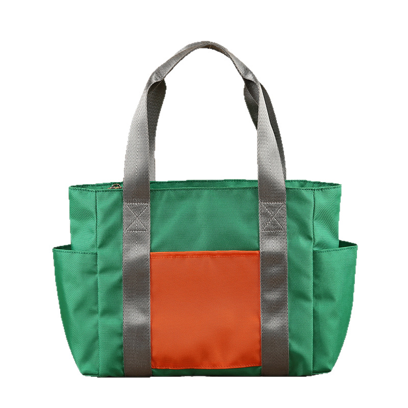 Spring Cross-Border Trend Oxford Cloth Mommy Handbag Solid Color Zipper Storage Oxford Cloth Bag Custom-Made Candy Color