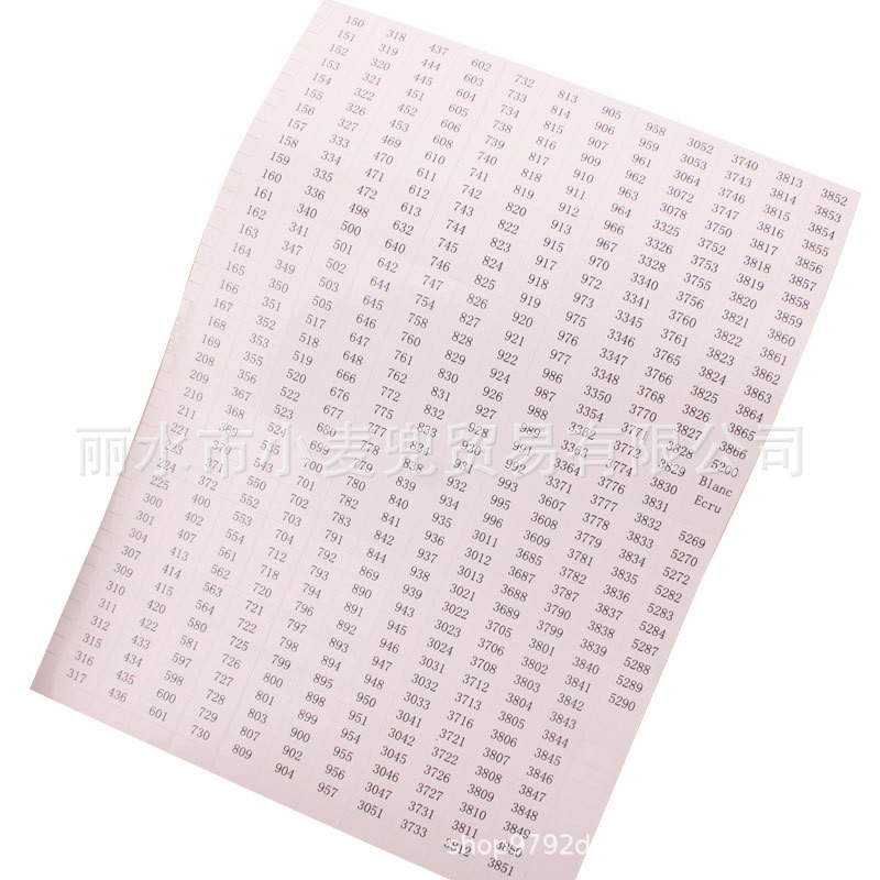 Thread number sticker cross stitch tool thread signature embroidery thread storage color number label digital sticker blank mark label