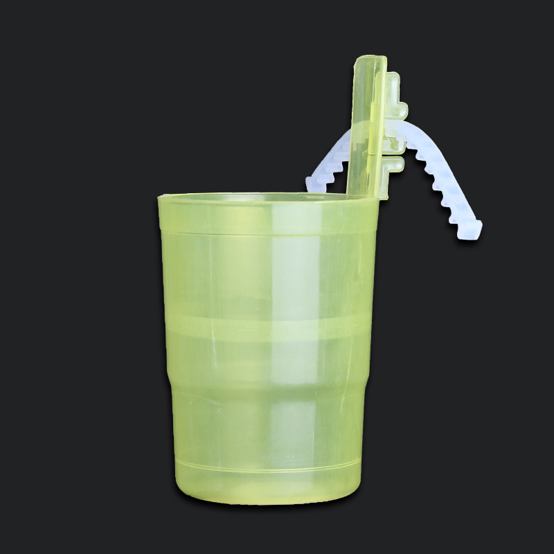 Automotive wiring harness tooling fixture terminal protection cup with rubber band wire harness plastic cup