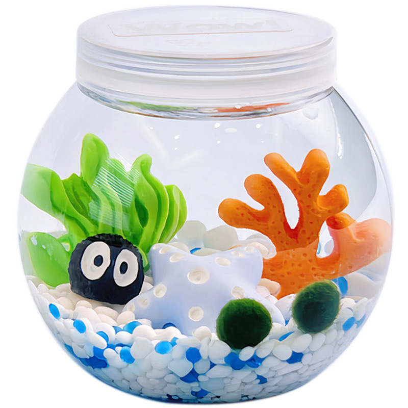 Marimo Seaweed Ball City Island Micro Landscape Ecological Bottle Office Hydroponic Plant Chlorella Nutrient Solution