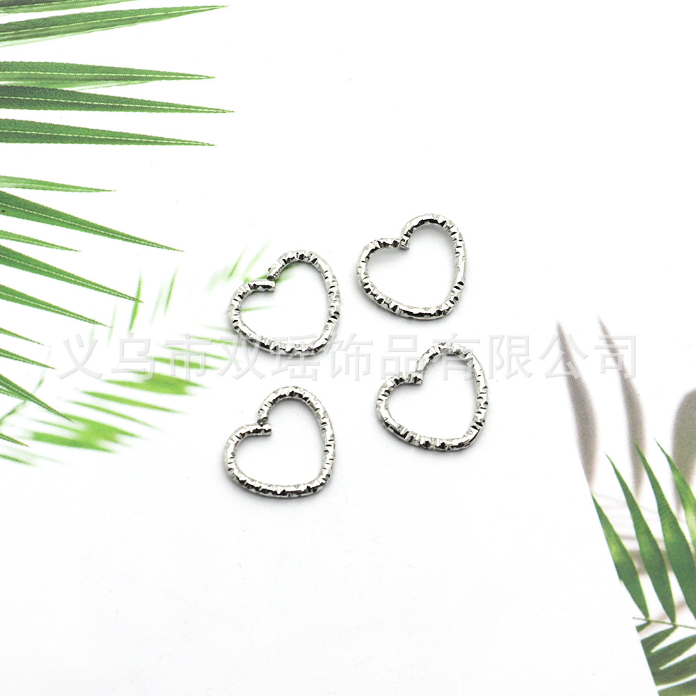 DIY jewelry embossed open ring key chain wreath five-pointed star love color accessories connecting ring paint