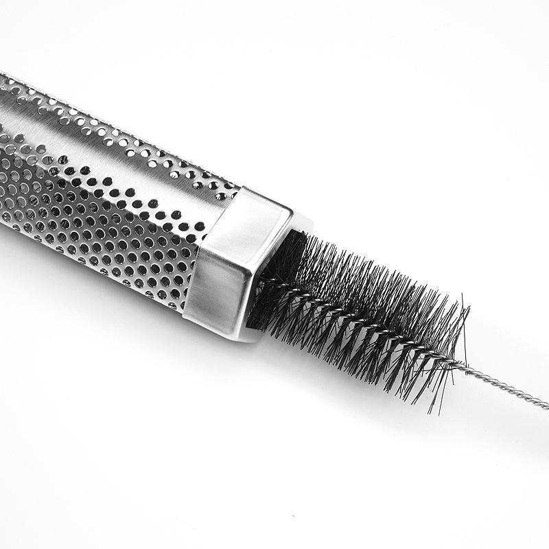 Stainless steel barbecue smoke tube cold smoke generator BBQ charcoal smoke tube outdoor barbecue fruit wood smoke tube