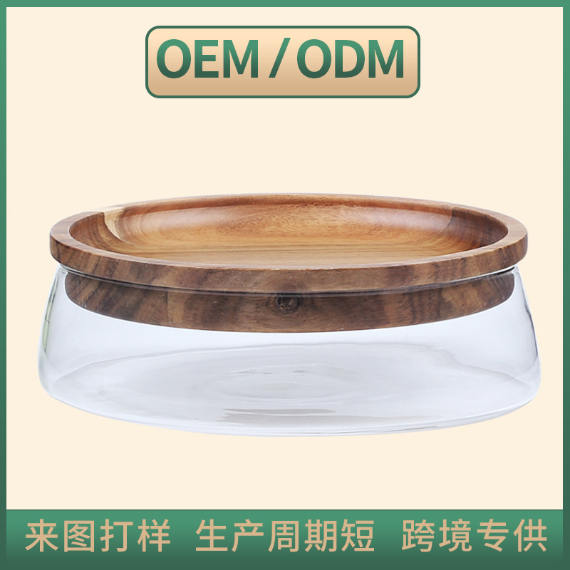 Прямые поставки с фабрики фруктовая тарелка Европейская креативная двойная стеклянная тарелка для сухофруктов семян дыни орехов деревянная коробка для хранения конфет