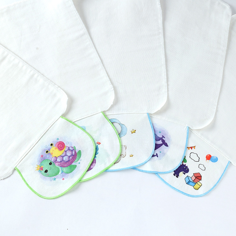 Colorful Cotton Sweat-Absorbent Towel for Babies and Children, Breathable Sweat Towel, Cartoon Sling, Gauze Pad, Direct Sales from the Source Manufacturer