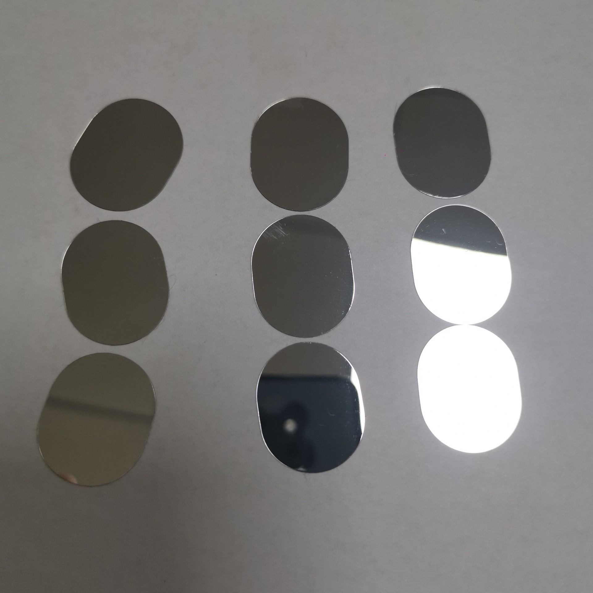 Customized Pc Lens Semi-Transparent Double-Sided Mirror Adhesive Toy Plastic Mirror Special-Shaped Cosmetic Box Hd Mirror Petg Reflector