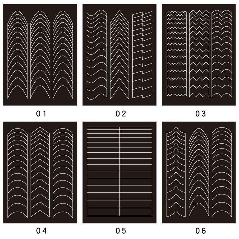 New Manicure Spray-Painted Stickers Japanese-Style Heart Butterfly Bear French Stickers Small Sweet Potato and Evening Hot Style Nail Stickers