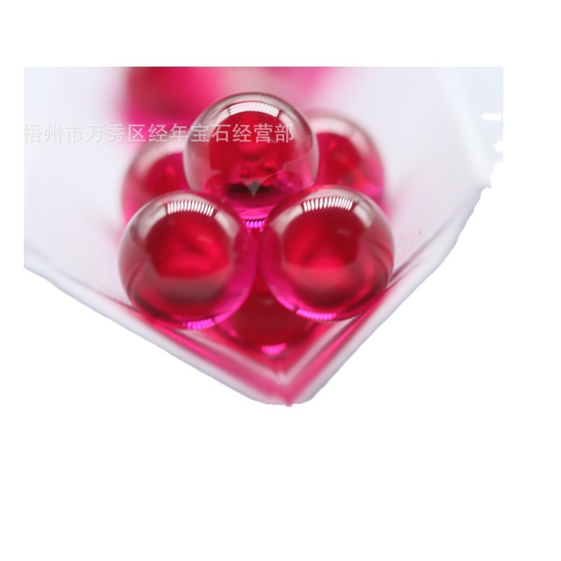 5 # Red Corundum Round Beads 2Mm-12Mm Corundum Artificial Gemstone Loose Stone Factory Wholesale Hardness 9.0 for Crafts
