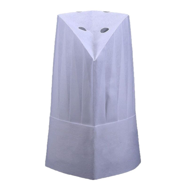Disposable chef hat high hat non-woven chef hat plant fiber chef hat wholesale factory direct printable