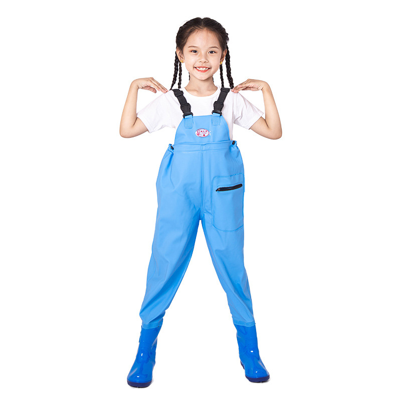 Children's conjoined waterproof clothing wading sea equipment beach catch fish super light strap catch fish play kindergarten baby