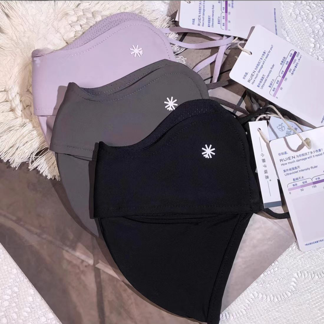 Snowflake Label Body Sunscreen Mask Eye Corner Soft Support UV Protection Outdoor Driving Women's Face Showing Small Face Cover for Summer