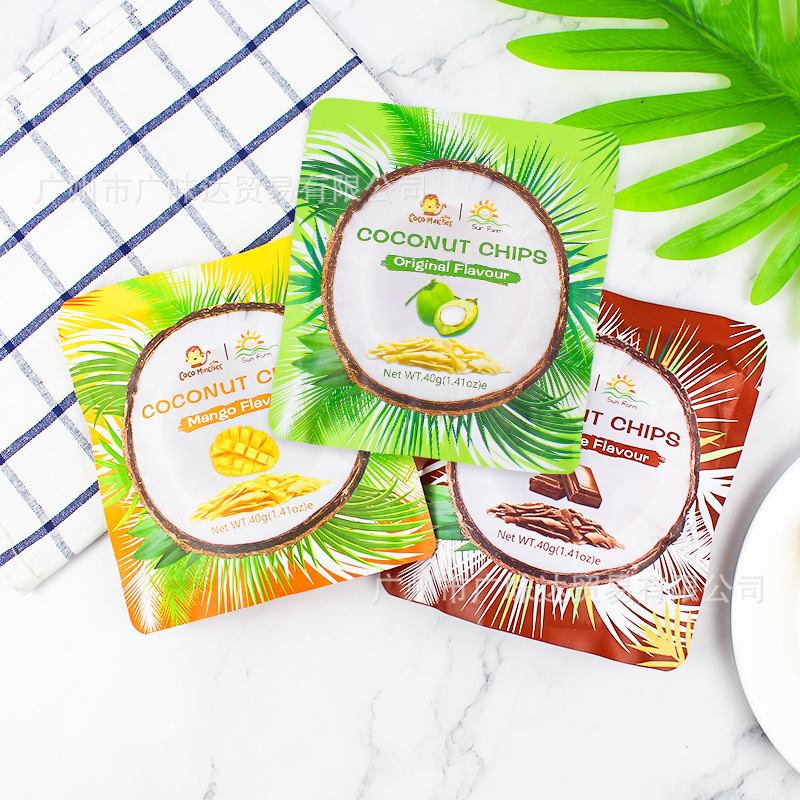 Импортированные из Таиланда чипсы из кокоса SunFarm оригинальные чипсы из сушеных фруктов