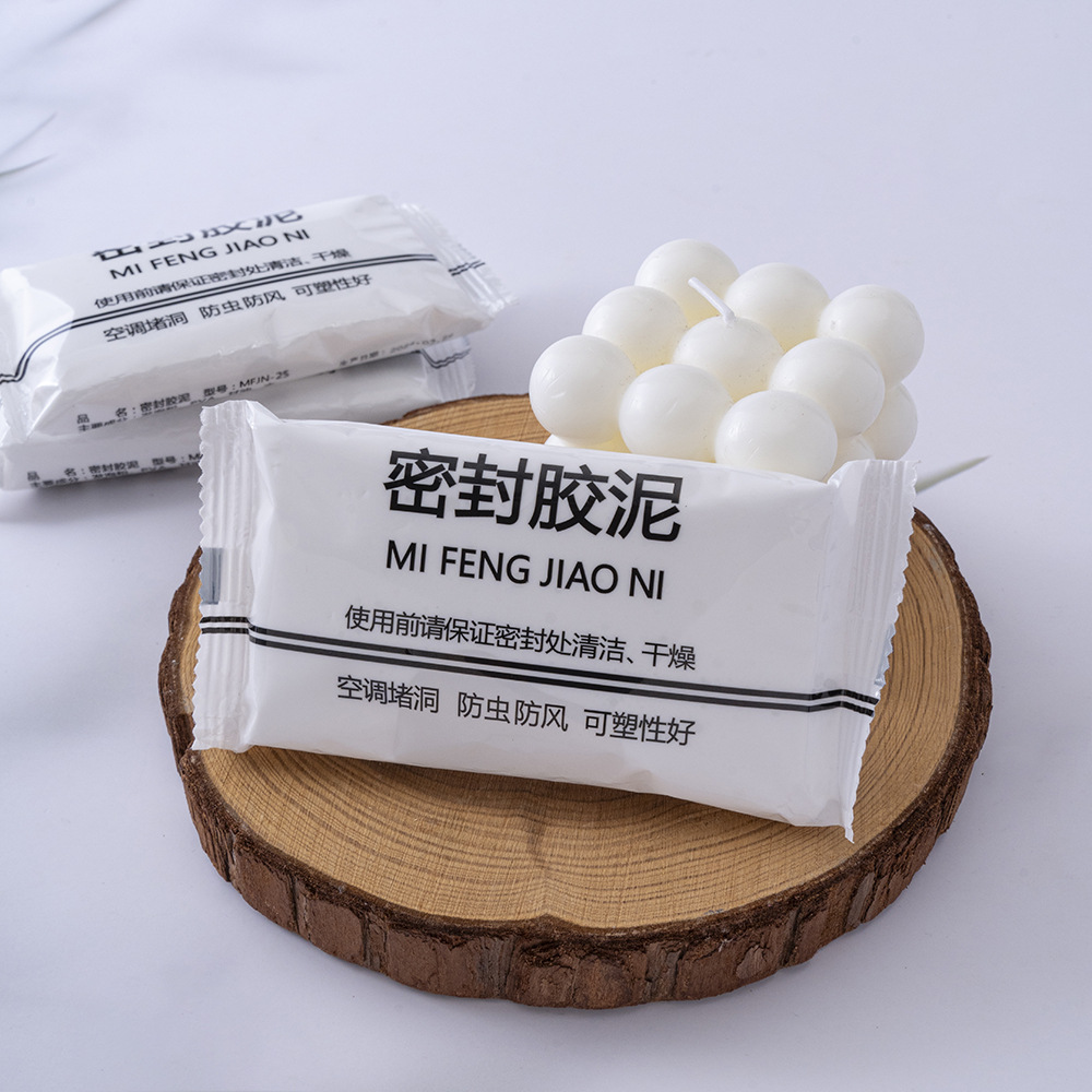 Sealing Putty for Plugging Air Conditioning Holes, Waterproof Sealing Clay, Household Filling and Sealing Air Conditioning Clay, Pure White, Quick-Drying, Handmade