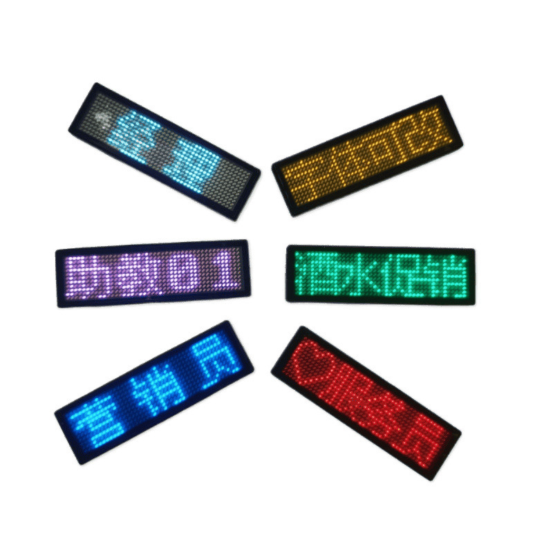 Led Luminous Character Nameplate Bar Ktv Digital Scrolling Work Luminous Charging Work Badge Wine Driving Light