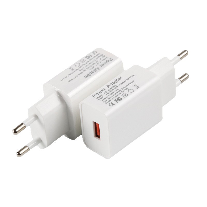European gauge 5V2A charger USB charging head 5V1A power adapter CE certification 5V 2.1A mobile phone fast charging head