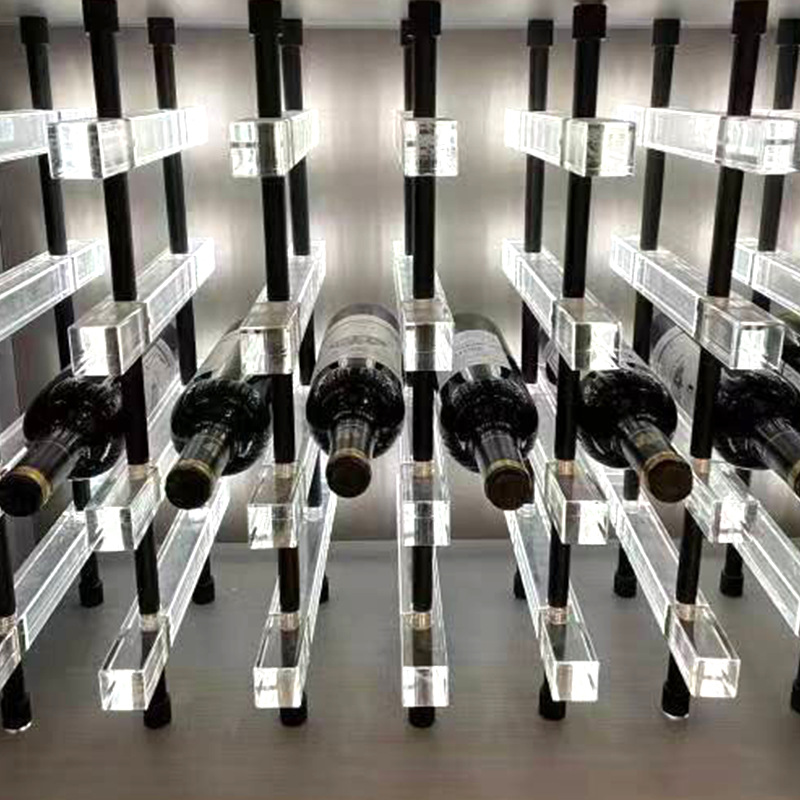 Luminous High-Transparency Acrylic Wine Rack for Villa, Bar, Hotel, Home Decoration, Sideboard, Wine Rack That Can Be Used as a Screen