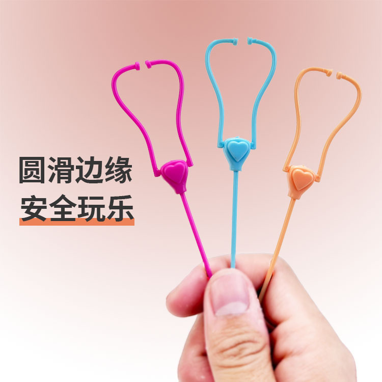 Simulated Stethoscope Earpiece Medical Kit Pulse Meter Toy Doll Accessories Wholesale Children's Pretend Play Doctor Nurse