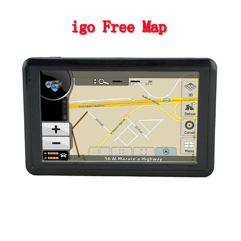 Cross-mirror e-commerce 5 inch portable car GPS navigator HD 4GB truck car vintage cheap traffic-free