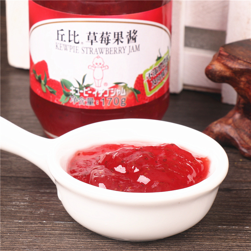 Free Shipping Kewpie Strawberry Jam 170g Mulberry Bread Jam Sandwich Fruit Filling Ice Cream Raw Material Apple Jam
