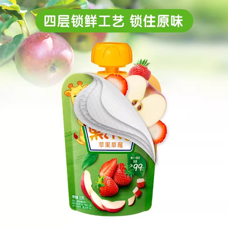 Heinz Fruit Juice Puree 120g Baby Puree Food Supplement Adult Baby Snack Suction Bag Bulk Puree