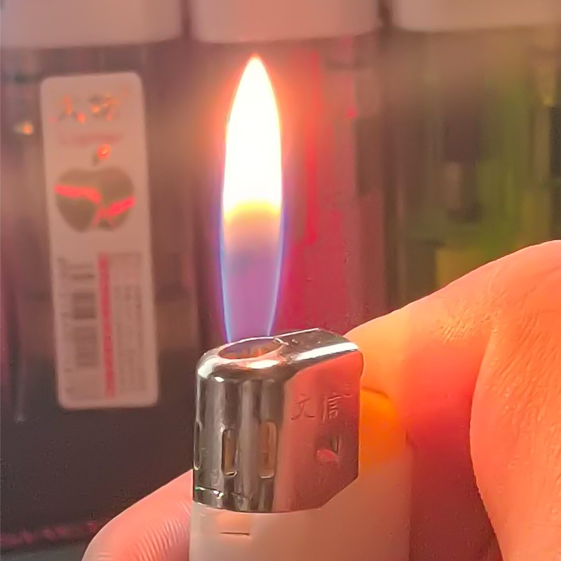 Manufacturers of Wenxin plastic open lighter transparent visible gas lighter color disposable machine flame adjustable