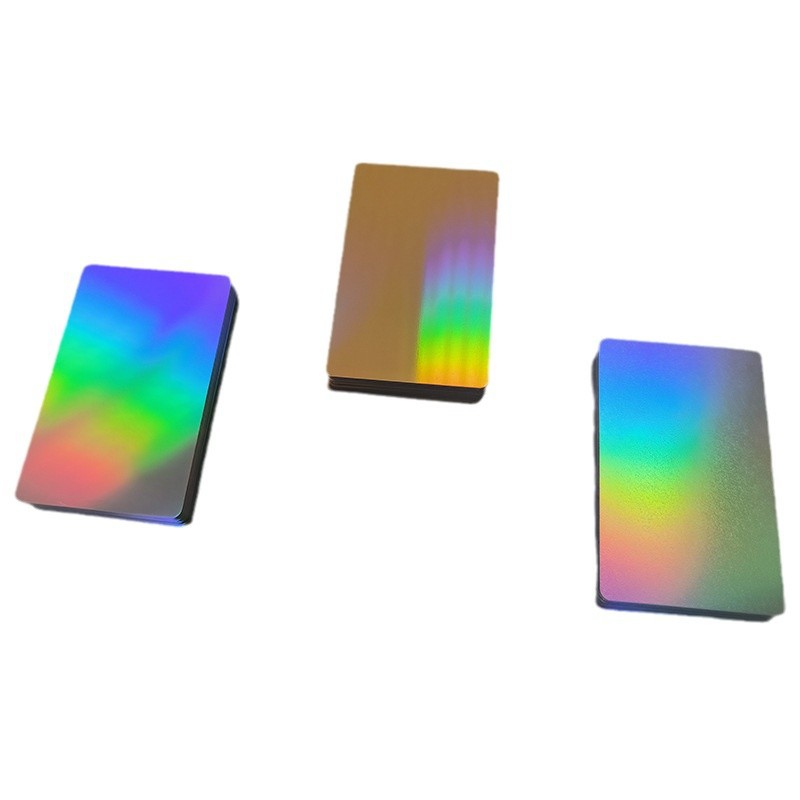 Pvc Card Customization Id Chip Embossed Card Card Base Uv Inkjet Printing Material Laser Gold and Silver Brushed Gold Brushed Silver