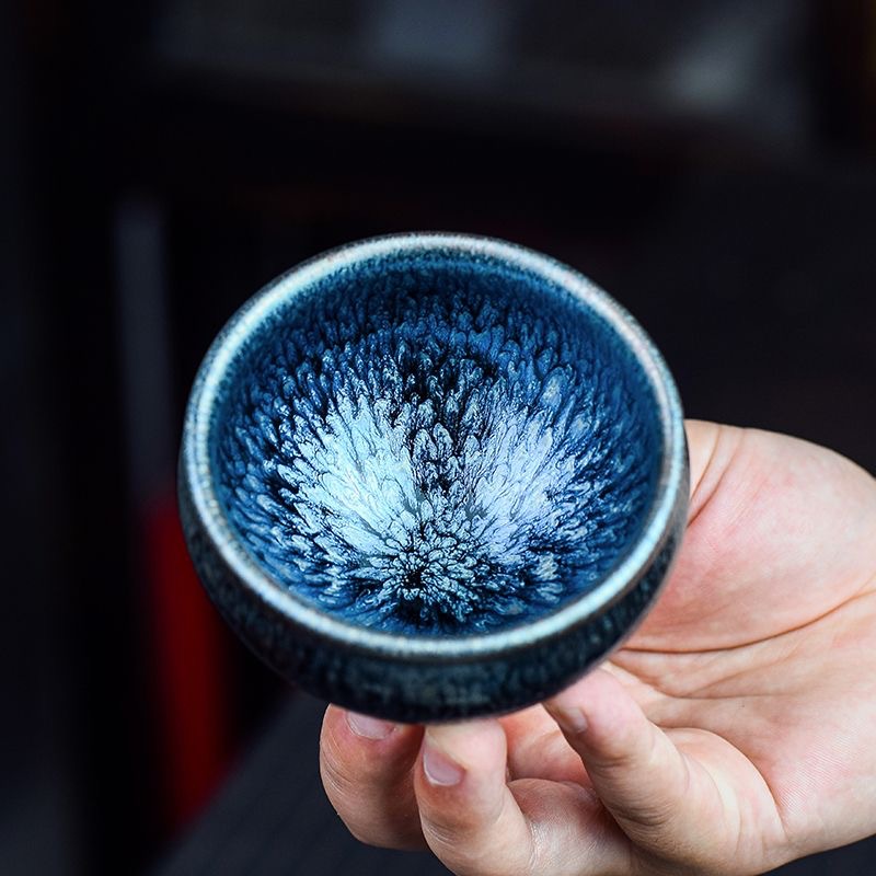 High-End Master Tea Cup, Large Chinese-Style Personal Tea Cup, Jian Kiln Master-Grade Kiln-Turned Ceramic Tea Set