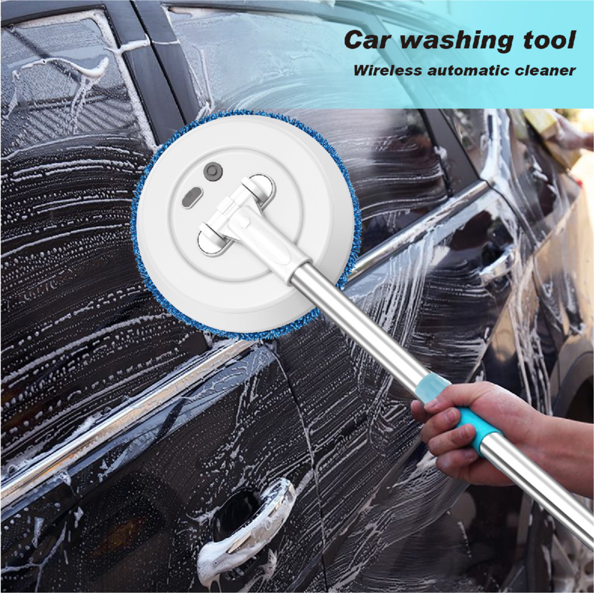 Cross-Border Window Cleaning Robot, Electric Household Glass Cleaning Tool, Wireless Telescopic Ceiling and Floor Cleaning Brush