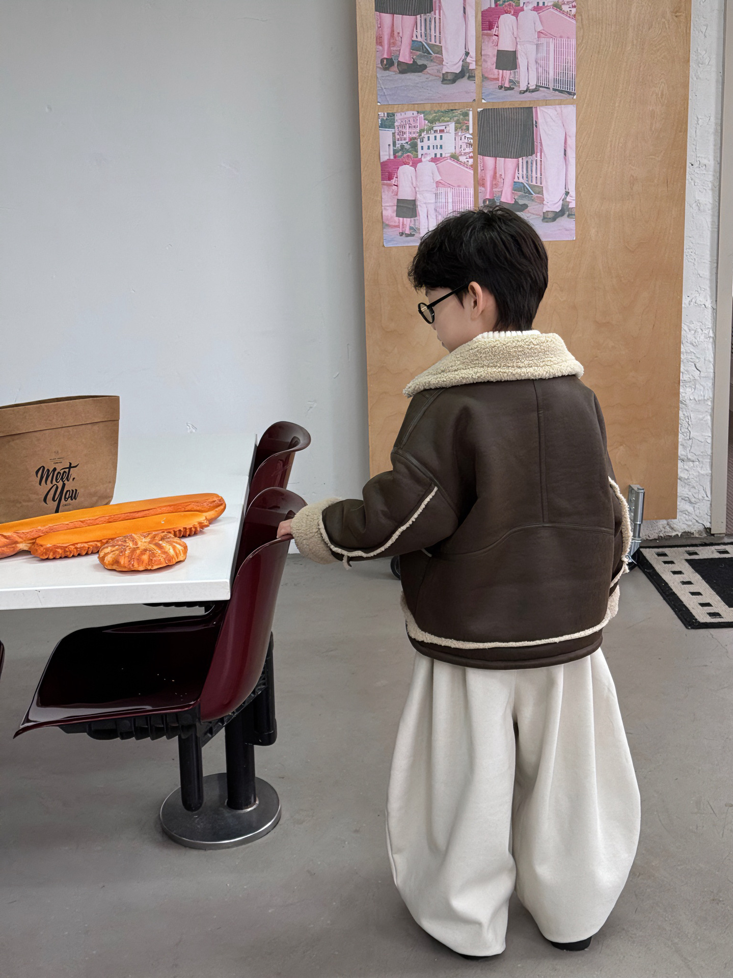 Tai Ru 2025 Winter New Korean Version Children's Fleece-Lined Thickened Fur Integrated Warm Jacket Boys' Top Retro