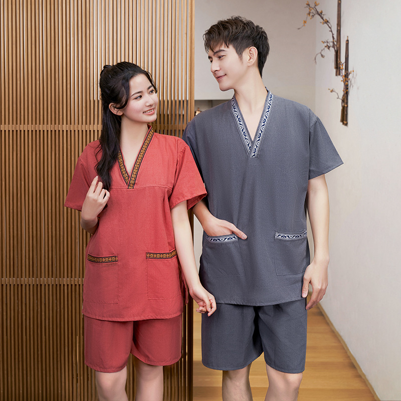 Высококачественные потоотделяющие одежды, моксибустионные, массажные, для мужчин, для спа-салонов, халаты для отелей оптом