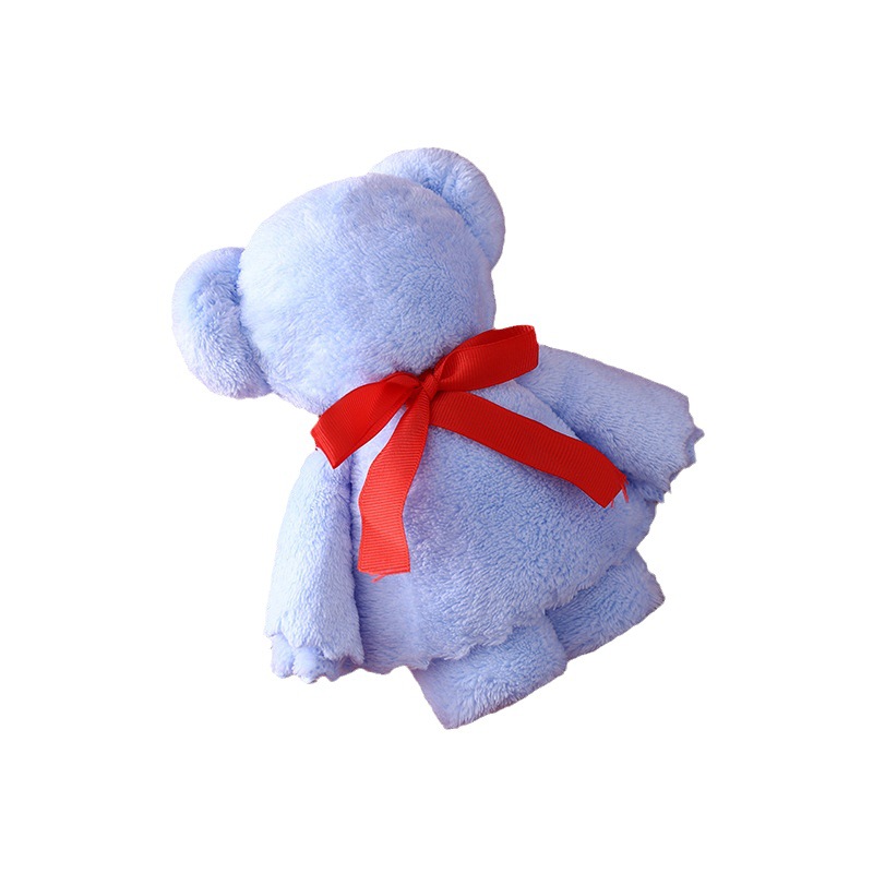 Coral Velvet Bear Towel Wedding Return Gift Wedding Shop Souvenir Opening Event Birthday Gift Shape Towel Bear