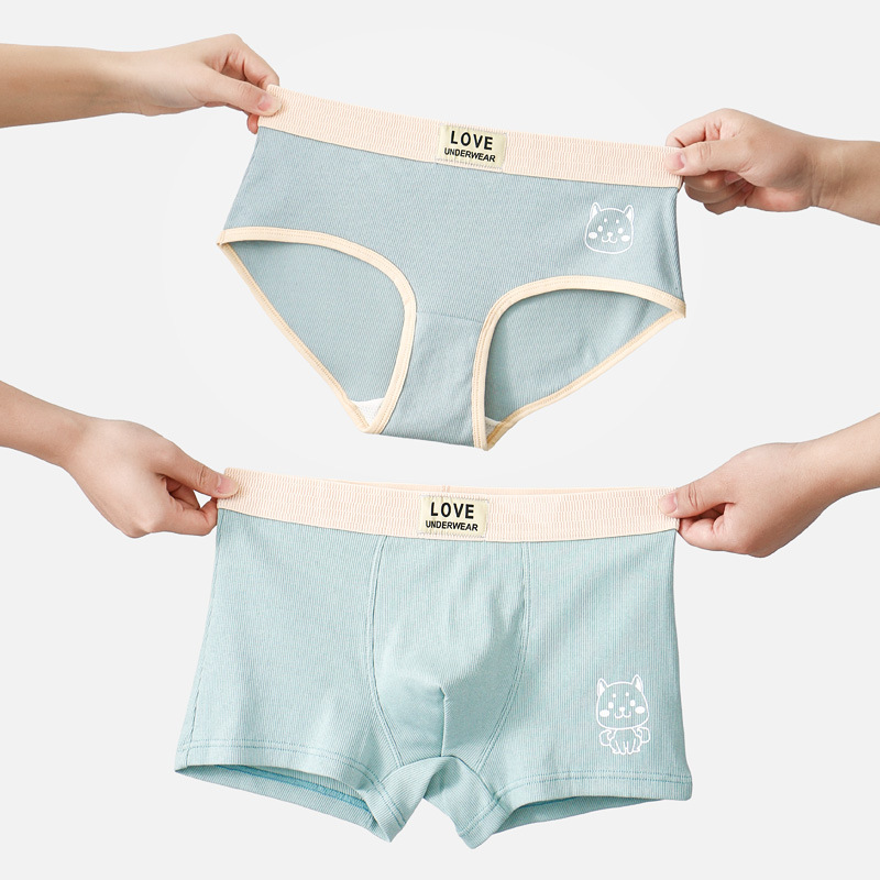 Couple's Underwear Men's Underwear Women's Underwear Men's Cotton Underwear Men's Boxer Women's Triangle Breathable Sports Shorts Head