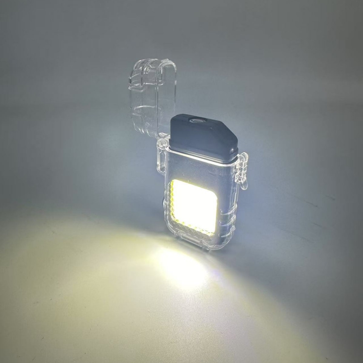 Multifunctional Electric Wire Lighter Waterproof with Emergency Keychain Light Portable Mini Rechargeable Cigarette Lighter Flashlight