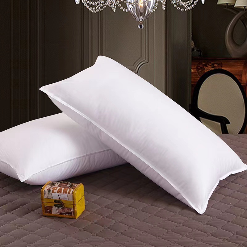 Five-Star Hotel Pillow Core Fiber Pillow Imitation Goose down Pillow Core High Elastic Feather Velvet Hotel Special Cotton Pillow Core Wholesale