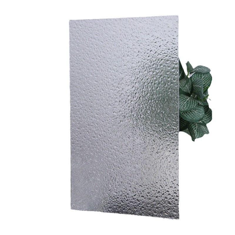 Ultra-White Changhong Glass Partition Screen Sliding Door Bathroom Toilet Tempered Glass Plain Embossed Art Glass