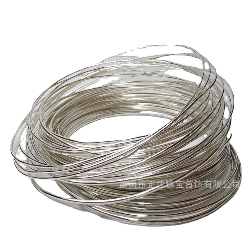 S999 Pure Silver Wire Bracelet Necklace DIY Plain Silver Accessory Material Simple Earring Wire Silver Wire Handmade